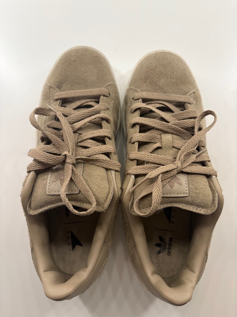 adidas Suede Low-Top Sneakers in Beige